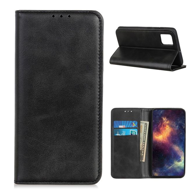 OnePlus 8T Handy Hülle - Classic V Leder Bookcover Series - schwarz