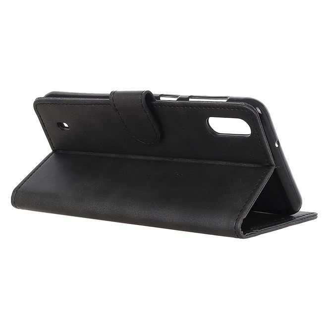 Wiko Y81 Handy Hülle - Classic IV Leder Bookcover Series - schwarz