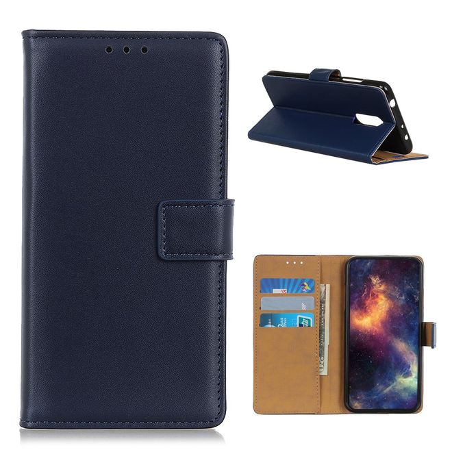 OnePlus 8T Handy Hülle - Classic II Leder Bookcover Series - dunkelblau