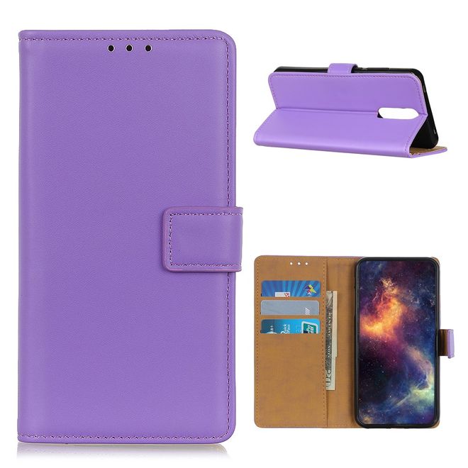 OnePlus 8T Handy Hülle - Classic II Leder Bookcover Series - purpur