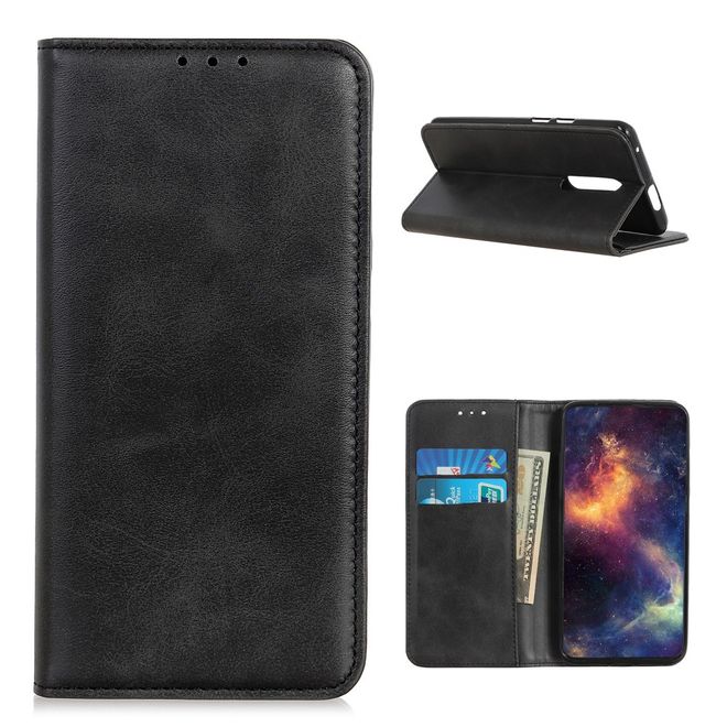 Nokia 2.4 Handy Hülle - Classic V Leder Bookcover Series - schwarz