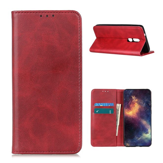 Nokia 2.4 Handy Hülle - Classic V Leder Bookcover Series - rot