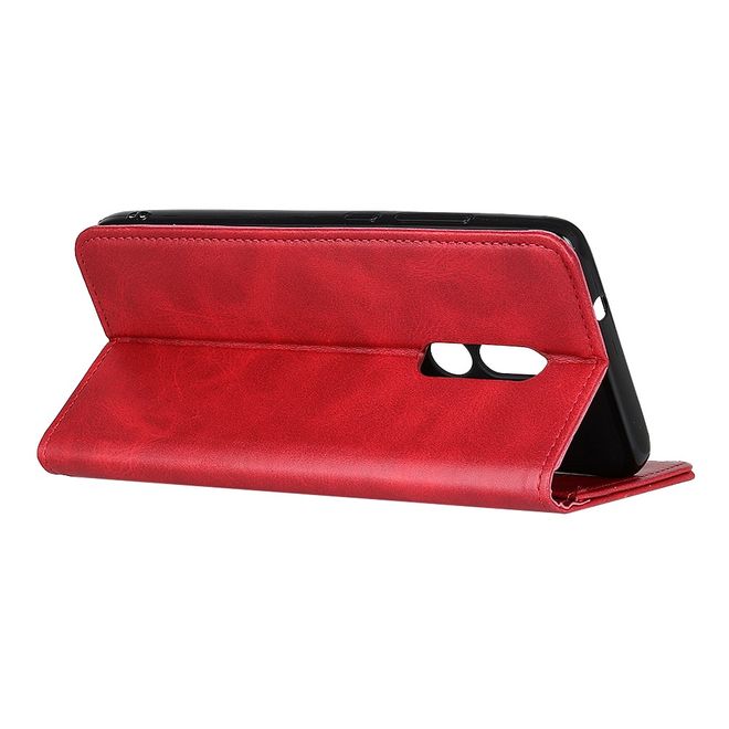 Nokia 2.4 Handy Hülle - Classic V Leder Bookcover Series - rot