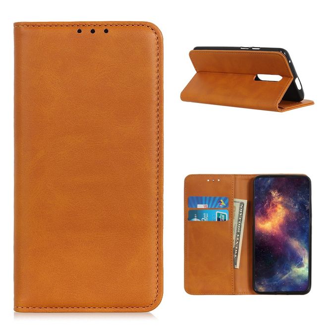 Nokia 2.4 Handy Hülle - Classic V Leder Bookcover Series - braun