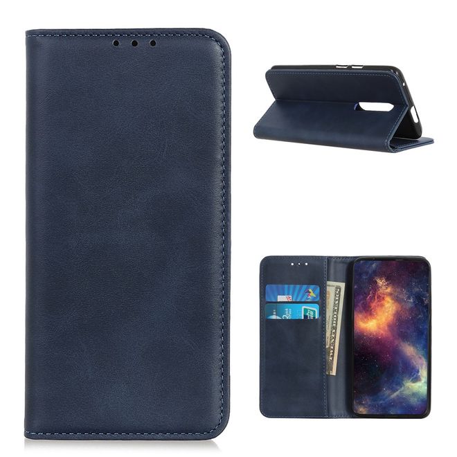 Nokia 2.4 Handy Hülle - Classic V Leder Bookcover Series - blau