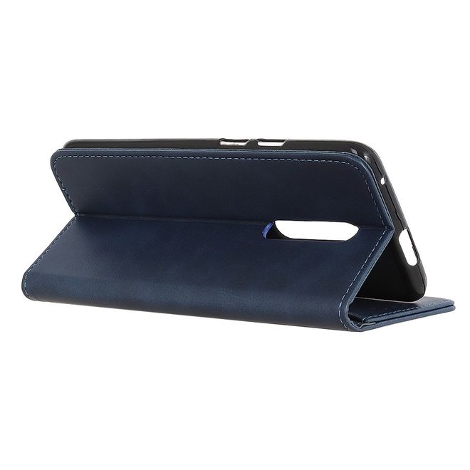 Nokia 2.4 Handy Hülle - Classic V Leder Bookcover Series - blau