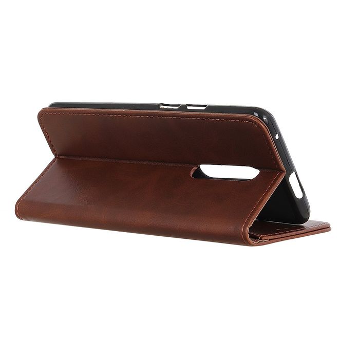 Nokia 2.4 Handy Hülle - Classic V Leder Bookcover Series - kaffeefarben