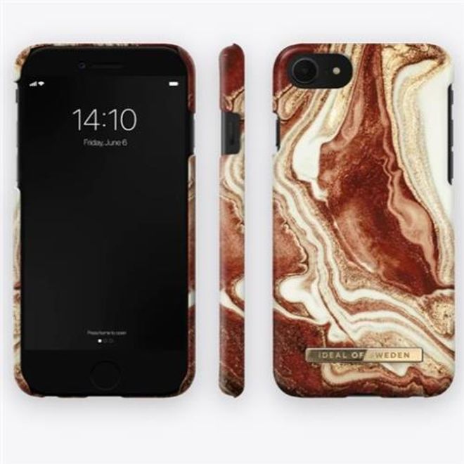 iDeal of Sweden - iPhone SE (2022) / SE (2020) / 8 / 7 / 6S / 6 Hülle - Printed Case - Golden Rusty Marble