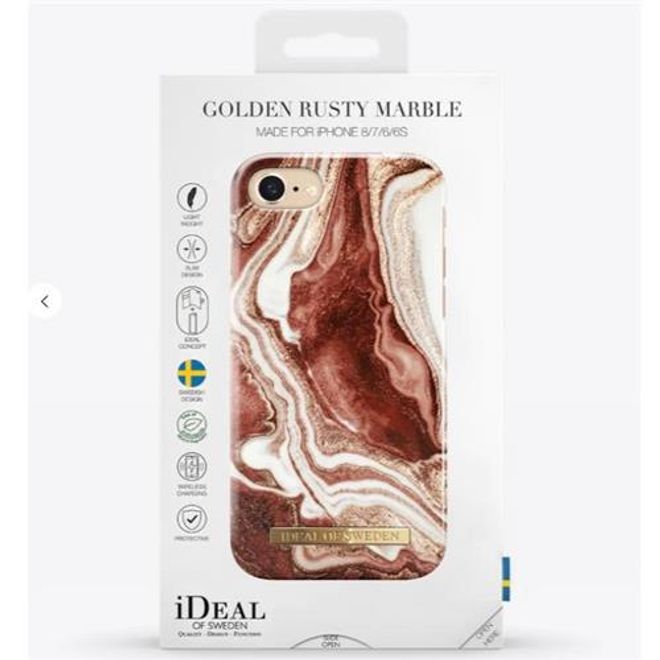 iDeal of Sweden - iPhone SE (2022) / SE (2020) / 8 / 7 / 6S / 6 Hülle - Printed Case - Golden Rusty Marble