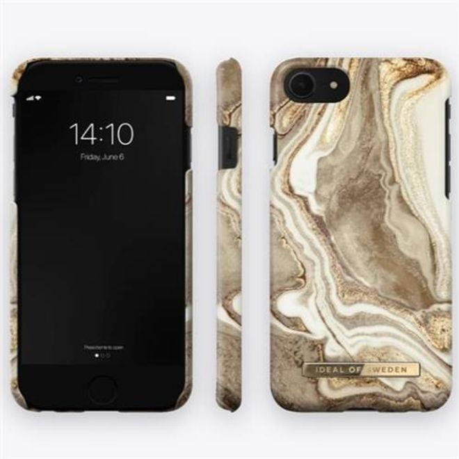 iDeal of Sweden - iPhone SE (2022) / SE (2020) / 8 / 7 / 6S / 6 Hülle - Printed Case - Golden Sand Marble