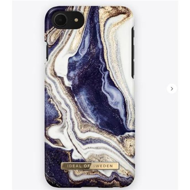 iDeal of Sweden - iPhone SE (2022) / SE (2020) / 8 / 7 / 6S / 6 Hülle - Printed Case - Golden Indigo Marble