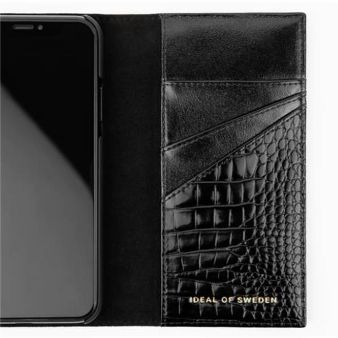 iDeal of Sweden - iPhone SE (2022) / SE (2020) / 8 / 7 / 6S / 6 Hülle - Designer Clutch Neo Noir Croco - schwarz
