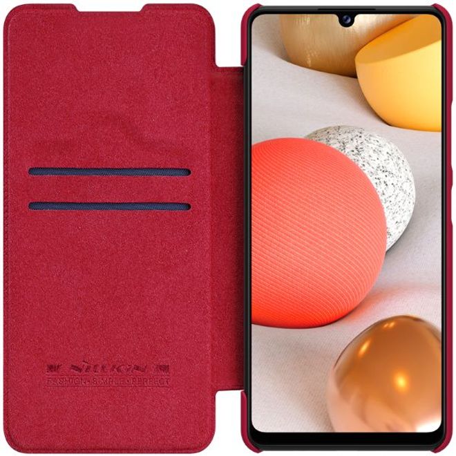 Nillkin - Samsung Galaxy A42 5G Hülle - Leder Book Case - Qin Series - rot