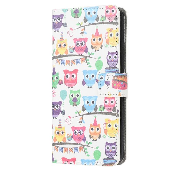 Samsung Galaxy A42 5G Handy Hülle - Leder Bookcover Image Series - Eulenfamilie
