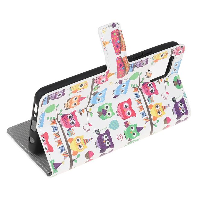 Samsung Galaxy A42 5G Handy Hülle - Leder Bookcover Image Series - Eulenfamilie