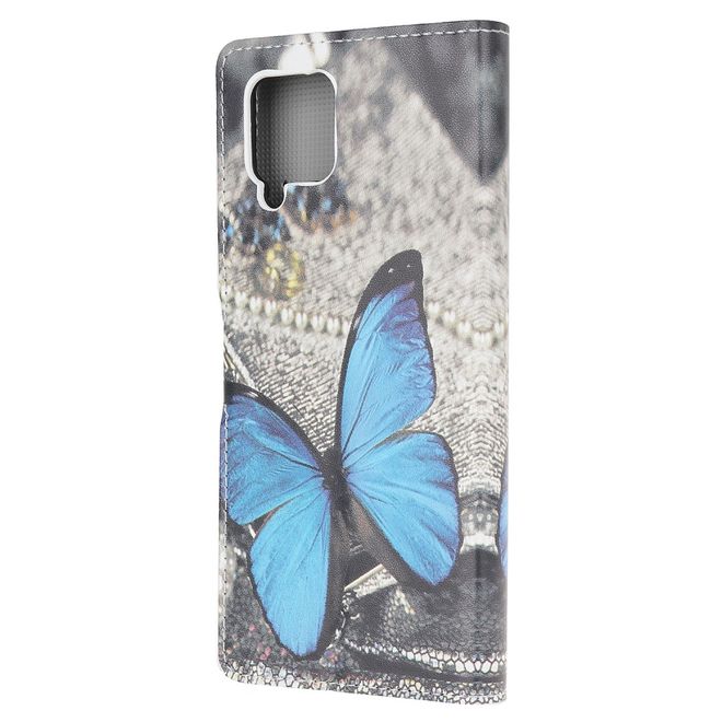 Samsung Galaxy A42 5G Handy Hülle - Leder Bookcover Image Series - blauer Schmetterling
