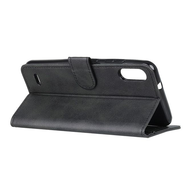 LG K22 Handy Hülle - Classic IV Leder Bookcover Series - schwarz