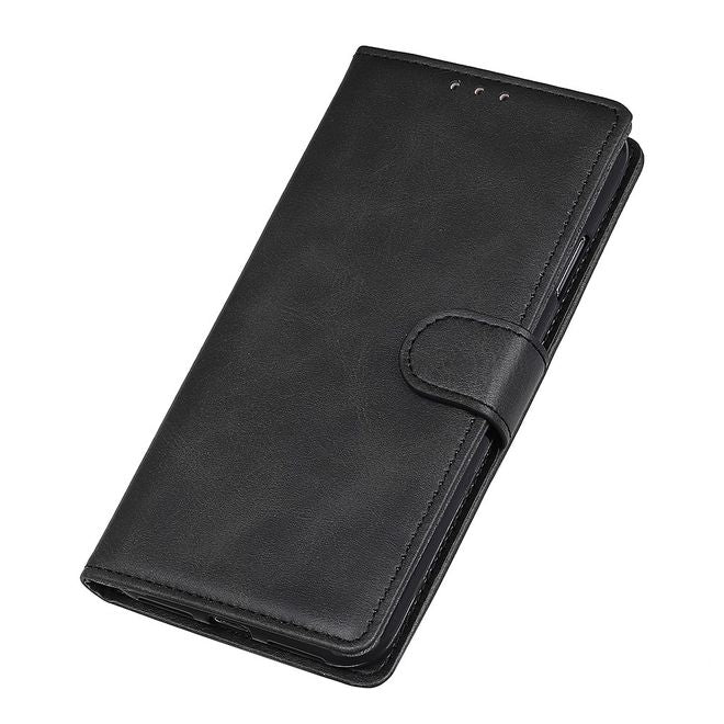 LG K22 Handy Hülle - Classic IV Leder Bookcover Series - schwarz