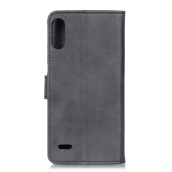 LG K22 Handy Hülle - Classic IV Leder Bookcover Series - schwarz