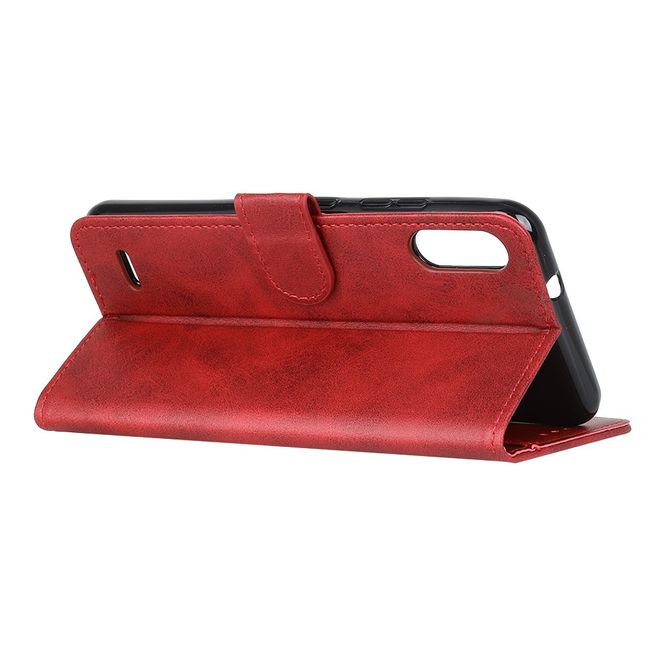 LG K22 Handy Hülle - Classic IV Leder Bookcover Series - rot