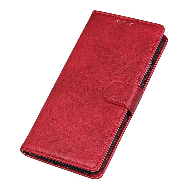 LG K22 Handy Hülle - Classic IV Leder Bookcover Series - rot