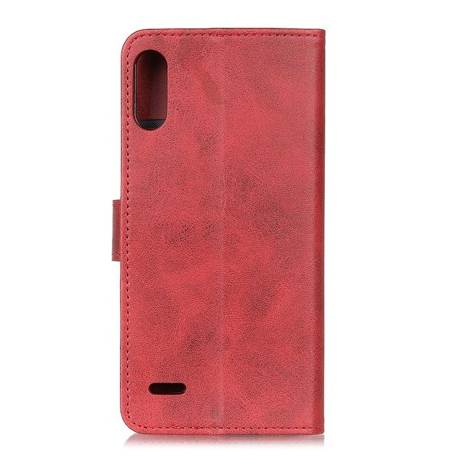 LG K22 Handy Hülle - Classic IV Leder Bookcover Series - rot