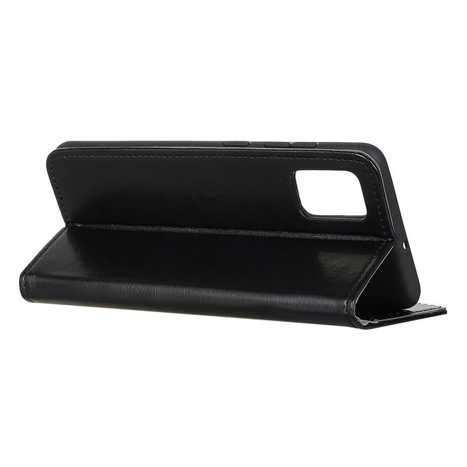 Xiaomi Mi 10T / Mi 10T Pro Handyhülle - Crazy Horse Leder Bookcover Series - schwarz