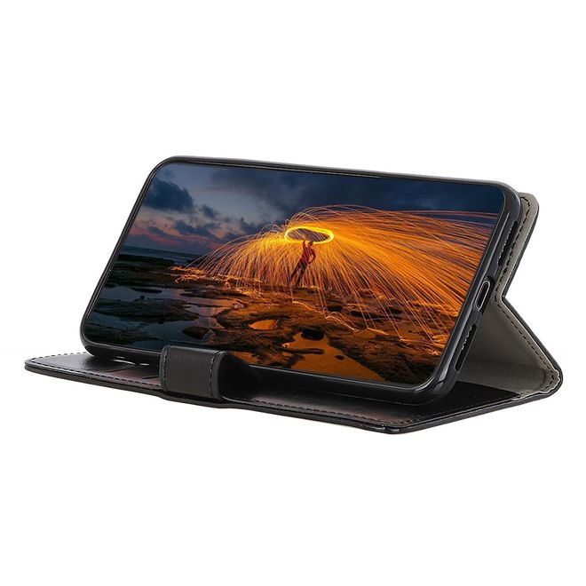 Xiaomi Mi 10T / Mi 10T Pro Handyhülle - Crazy Horse Leder Bookcover Series - schwarz