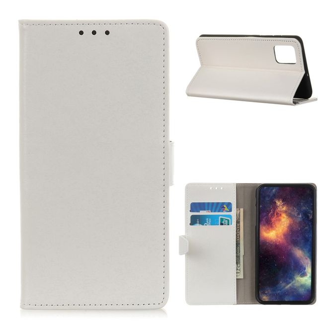 Xiaomi Mi 10T / Mi 10T Pro Handyhülle - Crazy Horse Leder Bookcover Series - weiss