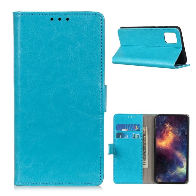 Xiaomi Mi 10T / Mi 10T Pro Handyhülle - Crazy Horse Leder Bookcover Series - blau