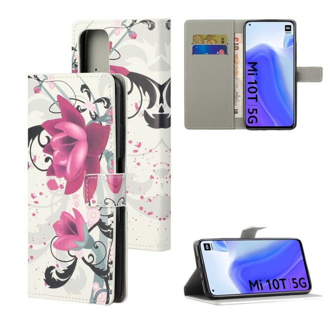 Xiaomi Mi 10T / Mi 10T Pro Handy Hülle - Leder Bookcover Image Series - Lotusblüte