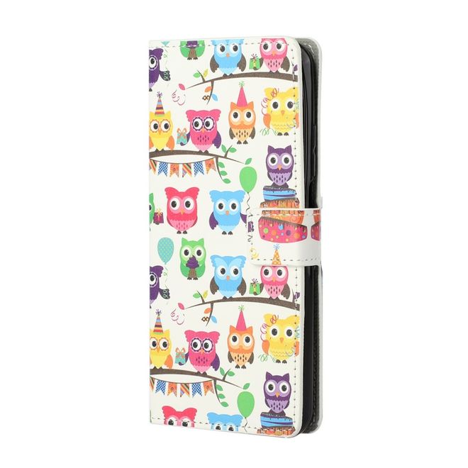 Xiaomi Mi 10T / Mi 10T Pro Handy Hülle - Leder Bookcover Image Series - Eulenfamilie