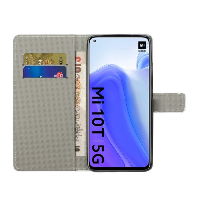 Xiaomi Mi 10T / Mi 10T Pro Handy Hülle - Leder Bookcover Image Series - Eulenfamilie