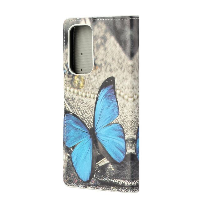 Xiaomi Mi 10T / Mi 10T Pro Handy Hülle - Leder Bookcover Image Series - blauer Schmetterling