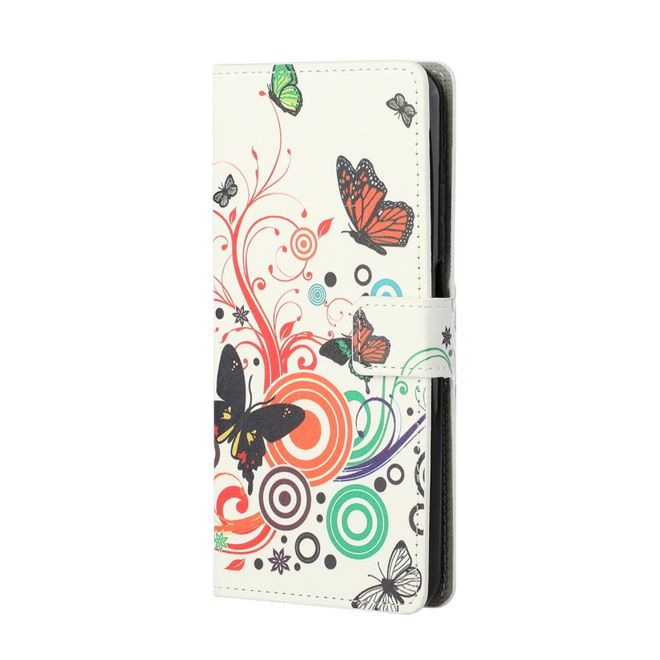 Xiaomi Mi 10T / Mi 10T Pro Handy Hülle - Leder Bookcover Image Series - Schmetterlinge und Kreise
