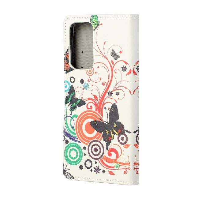 Xiaomi Mi 10T / Mi 10T Pro Handy Hülle - Leder Bookcover Image Series - Schmetterlinge und Kreise