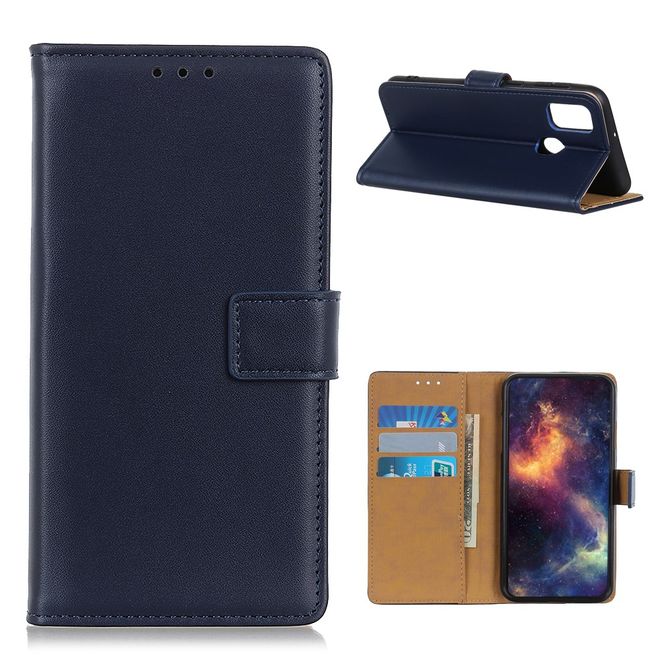 OnePlus Nord N100 Handy Hülle - Classic II Leder Bookcover Series - blau