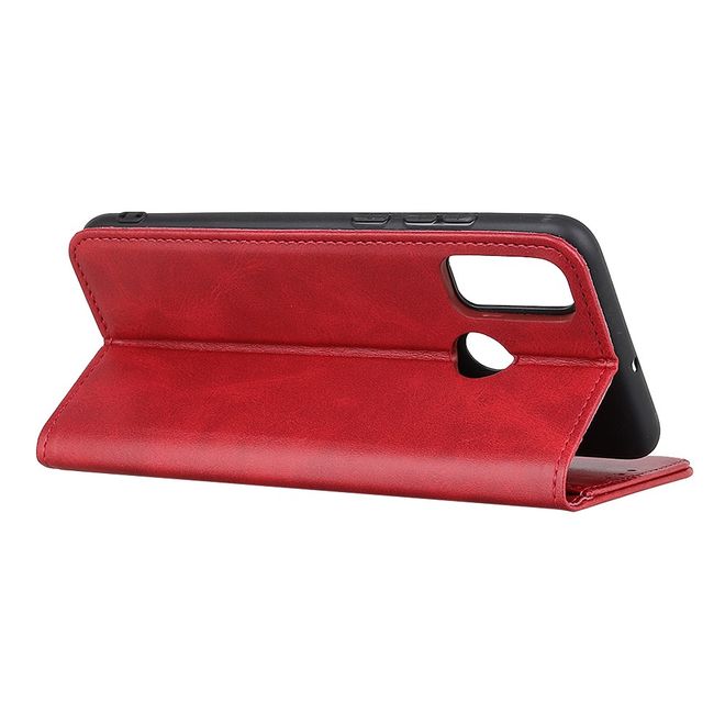 OnePlus Nord N100 Handy Hülle - Classic V Leder Bookcover Series - rot