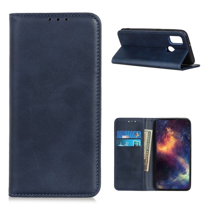OnePlus Nord N100 Handy Hülle - Classic V Leder Bookcover Series - blau