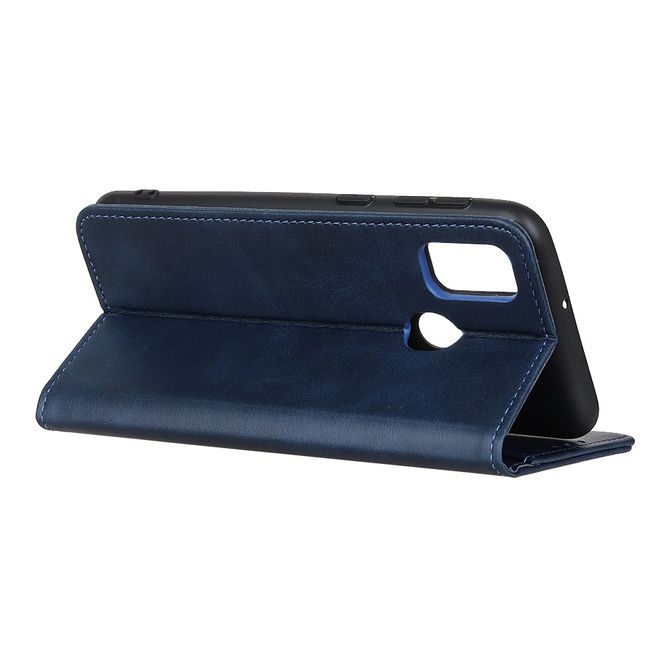 OnePlus Nord N100 Handy Hülle - Classic V Leder Bookcover Series - blau