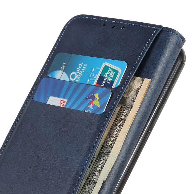 OnePlus Nord N10 5G Handy Hülle - Classic V Leder Bookcover Series - blau