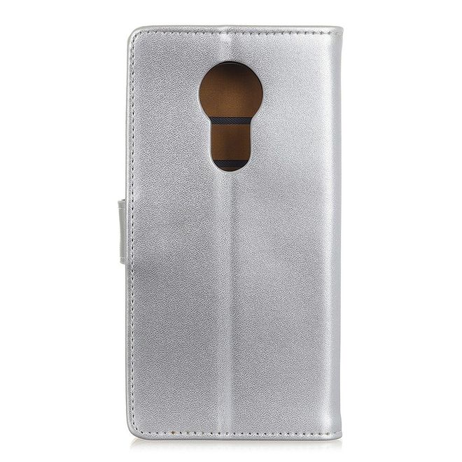 Nokia 3.4 Handy Hülle - Classic II Leder Bookcover Series - silber
