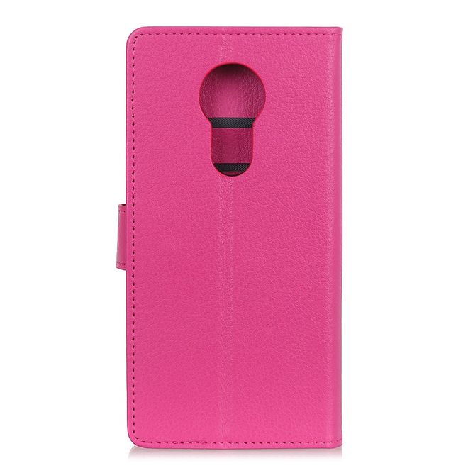 Nokia 3.4 Handy Hülle - Litchi Leder Bookcover Series - rosa