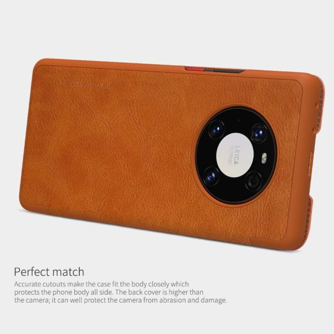Nillkin - Huawei Mate 40 Pro Hülle - Leder Book Case - Qin Series - schwarz