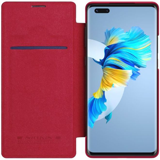 Nillkin - Huawei Mate 40 Pro Hülle - Leder Book Case - Qin Series - rot