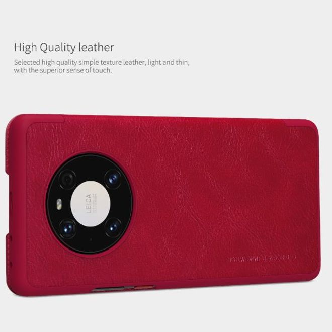 Nillkin - Huawei Mate 40 Pro Hülle - Leder Book Case - Qin Series - rot