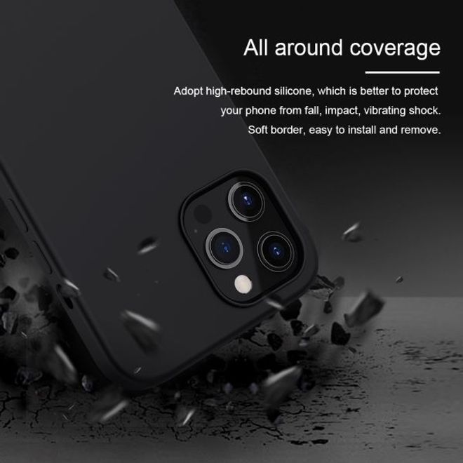 Nillkin - iPhone 12 Pro Max Hülle - Premium Silikon Case - Flex Pure Pro Series - schwarz