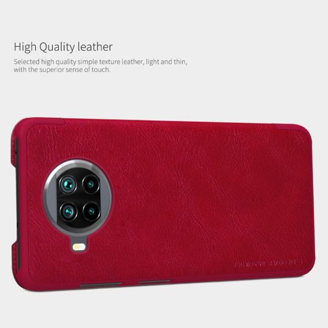 Nillkin - Xiaomi Mi 10T Lite Hülle - Leder Book Case - Qin Series - rot
