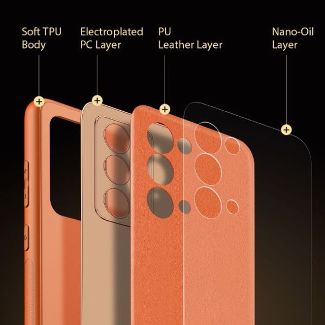 Dux Ducis - Samsung Galaxy Note 20 Hülle - Edles Hardcase - Yolo Series - orange