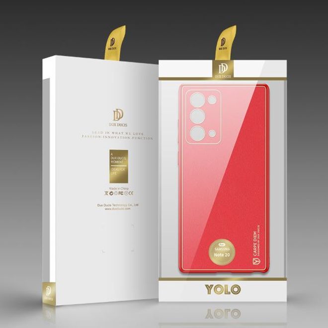 Dux Ducis - Samsung Galaxy Note 20 Hülle - Edles Hardcase - Yolo Series - rot